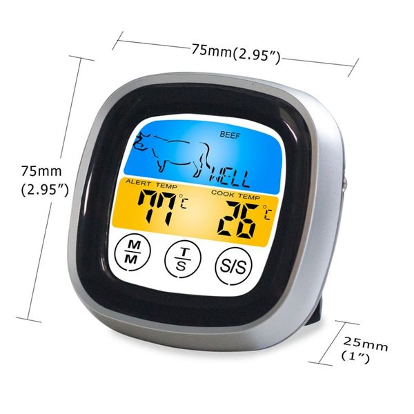 

food cooking wireless remotely bbq thermometer with six probes and timer for oven meat grill app control dropshipping