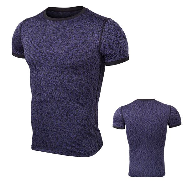 

mens summer gyms fitness t-shirt crossfit bodybuilding slim shirts printed o-neck short sleeves cotton tee cy, Black;blue