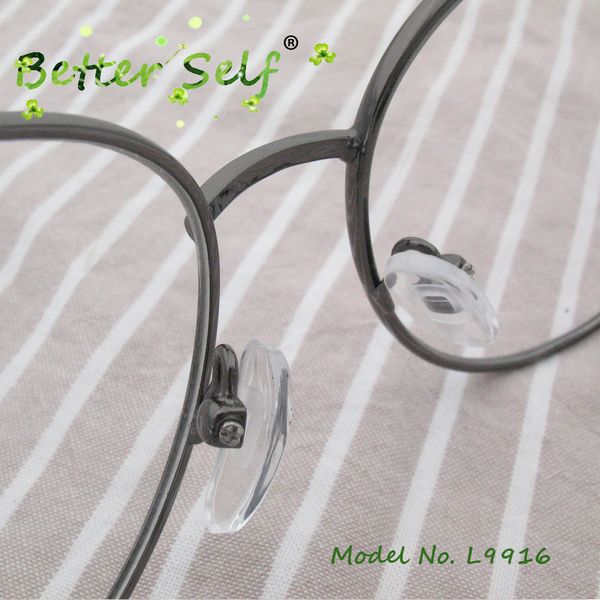 

wholesale-better self l9916 prescription eyewear alloy spectacles gold eyeglas frafor women myopia optical cat eye glasses, Black