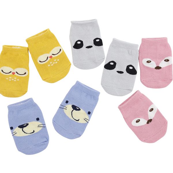 

1pair baby boys girls shallow mouth low - non - slip baby novelty cotton socks baby floor socks cartoon boat socks 2020, Pink;yellow