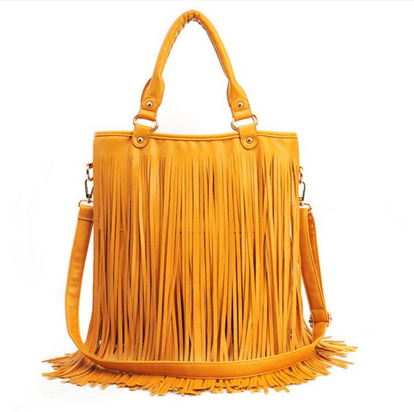 

2018 new style women bag hand shoulder cross-body casual trendy bag pu tassled large manufacturer bags wholesale