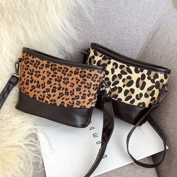 

women leopard print bags ladies' bags shoulder bag pu leather messenger bag female handbag crossbody bolsa feminina #a
