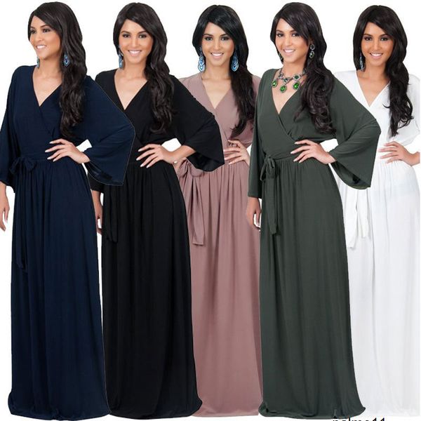

womens designer stitching plus size dress long skirt en80, Black;gray