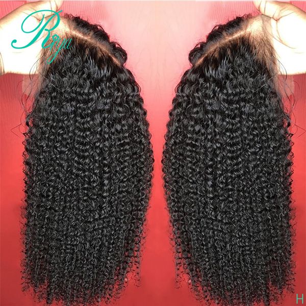 Perucas de cabelo humano de simuliaton de parte do meio profunda para mulheres com preto afro crespo encaracolado encaracolado sem cola perucas de cabelo sintético