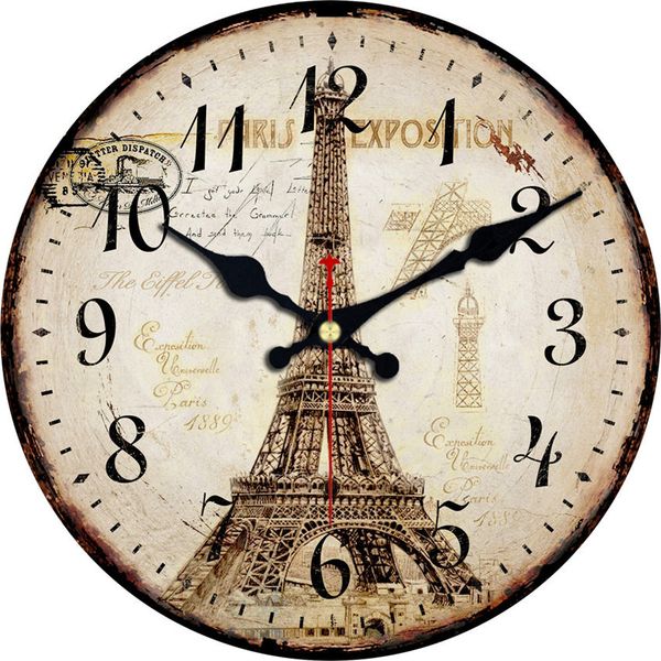 

shabby chic,paris tower wall clocks,the wall cock vintage,room watch