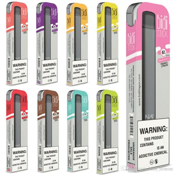 

Bidi палочка одноразового устройства Pod Starter Kit 280mAh Аккумулятор 1,4 мл картридж Vape Pen VS POP Puff бар слоеного Plus EON