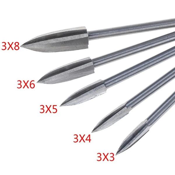 

5pcs wood carving drill steel engraving drill bit set solid carbide grinding burr for woodworking drilling carving engraving #35