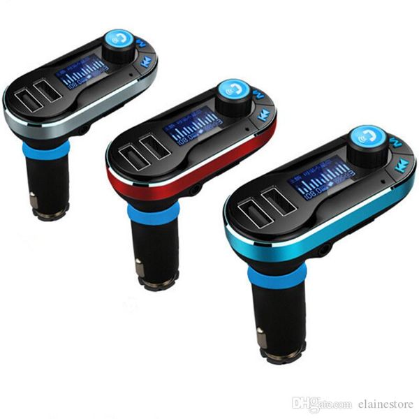 2020 Neuer BT66 kabelloser Bluetooth-FM-Transmitter 2,1 A Dual-USB-Autoladegerät MP3-Player Car Kit Handfree mit Einzelhandelsverpackung