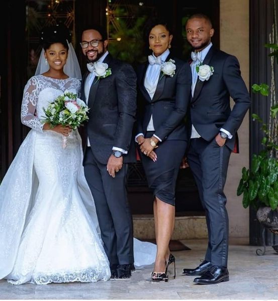 

2019 spring country lace mermaid wedding dresses with long sleeves detachable train jewel neck white african nigerian lace bridal gown