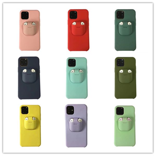 

the newly designed color tpu phone case is suitable for iphone11 11pro max x xs max xr 8 7, easy to carry phone case earphone box.