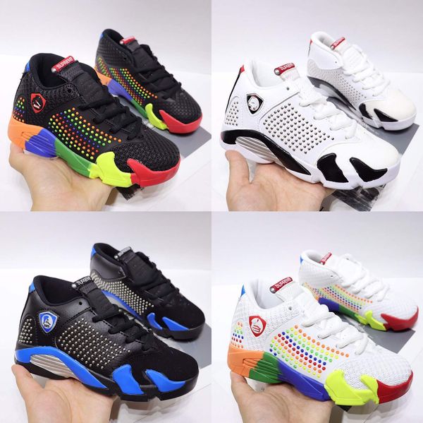 

retro kid classic 14 basketball shoes 14s desert sand last sblack toe red car black fuchsia blast yellow athletic children toddlers shoe