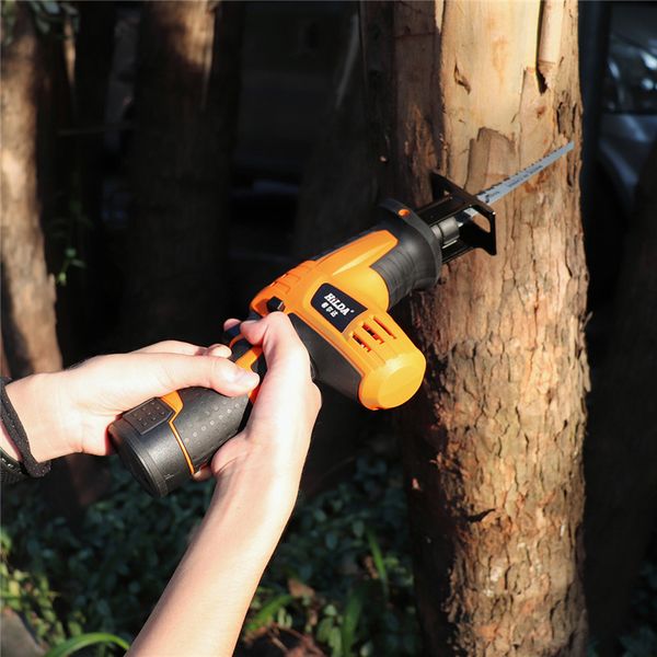 

беспроводная электрическая пила сабельная пила с 2pcs bladesli-ионных батарей chainsaw инструменты для древесины diy электрический инструмен