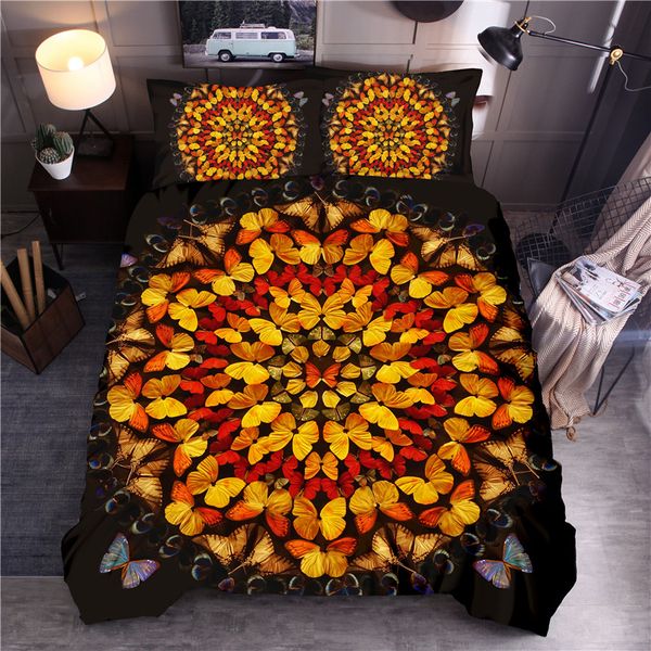

butterfly printed bedding set duvet cover sets  king quilt cover bed linen