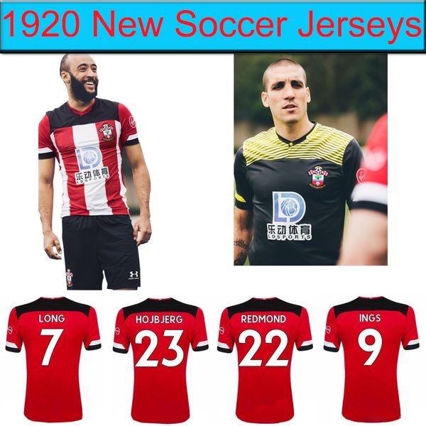 

thai southamptoner 19 20 soccer jersey home away black soares austin elyounoussi romeu 2019 2020 bertrand redmond football shirt, Black;yellow