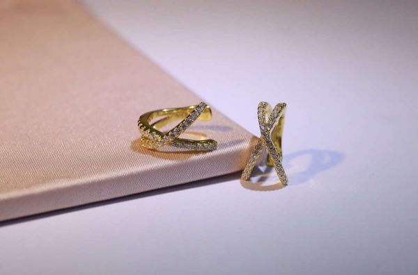 

fashion- brincos simple women ear cuff cartilage jacket s925 silver minimalist cross x clip earring women delicate love earr