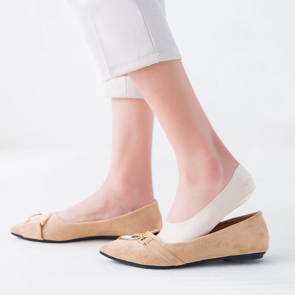 

5 pairs cotton ankle women invisible socks soft thin fashion short boat no show socks non-slip ice silk crew color summer, Black;white