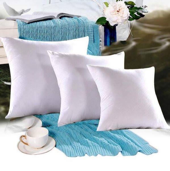 White Polyester Decorative Square Pillow Insert Form Cushion Stuff