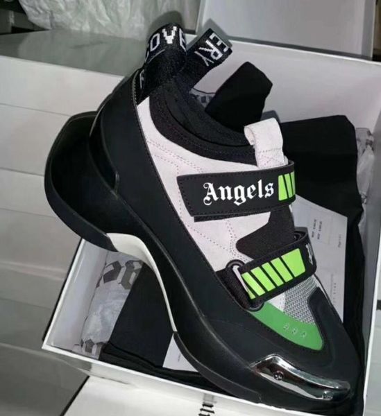 

2019 new designer shoes palmangels men's brand-name shoes oversized men's shoes lightweight rubber sole 3d casual 38-46 ku05, Black