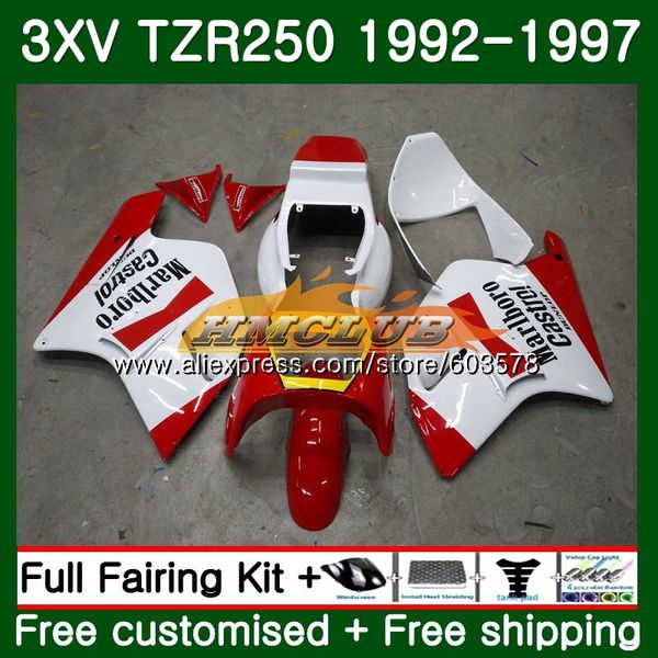 

3xv for tzr-250 tzr250 1992 1993 1994 1995 1996 1997 122cl.12 tzr250rr rr tzr 250 92 93 94 95 96 97 fairing red white, Black