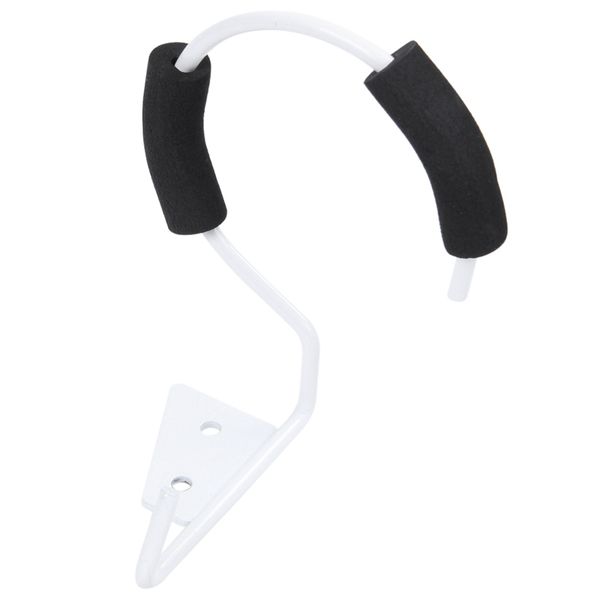 

wall mount metal single coil ring hair blower dryer holder black