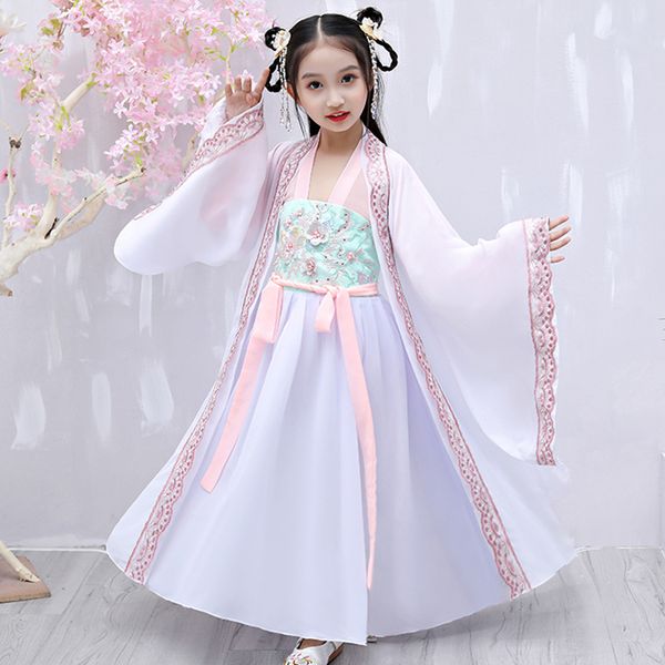 

stage wear girls hanfu fairy dress traditional chinese clothing ancient costume festival outfit folk dance performance dresses dn4937, Black;red