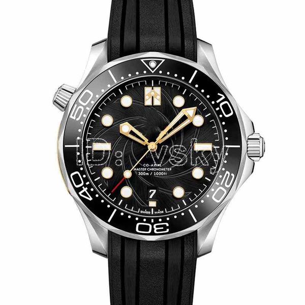 

mens watch luxury watch ceramic bezel mens mechanical stainless steel automatic movement 300m diving watches designer watches wristwatches, Slivery;brown