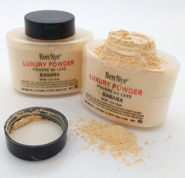 

Banana loo e powder ben nye luxury powder waterproof nutritiou bronze color loo e foundation powder 42g 40pc
