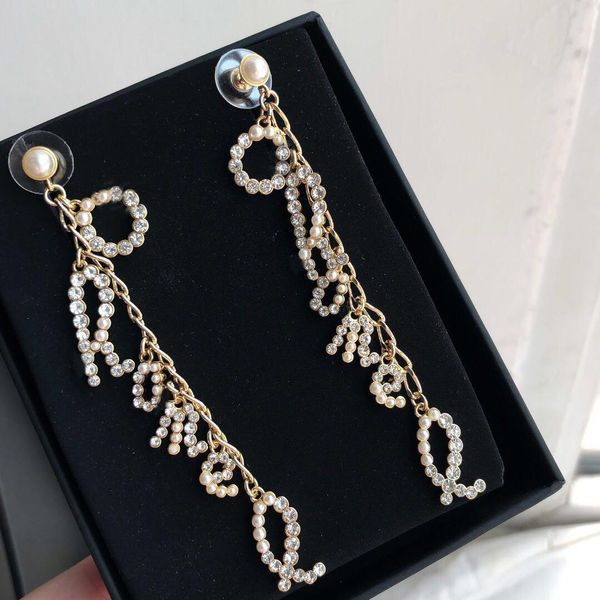 

fashion brand have stamps r letter designer earrings for lady design women party wedding engagement luxury jewelry for bride with box, Silver