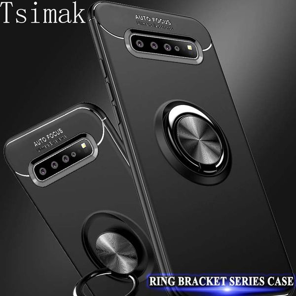 

case for samsung galaxy note 8 9 10 plus s8 s9 s10 lite s10e 5g case car holder silicone ring back phone cover coque