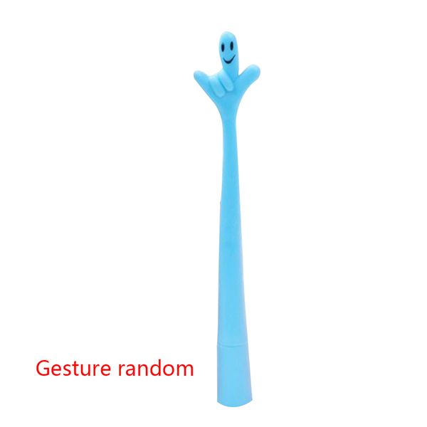

funny ballpoint pen expressive finger cartoon writing ball pen creatively hand flexible bendable stationery, Blue;orange