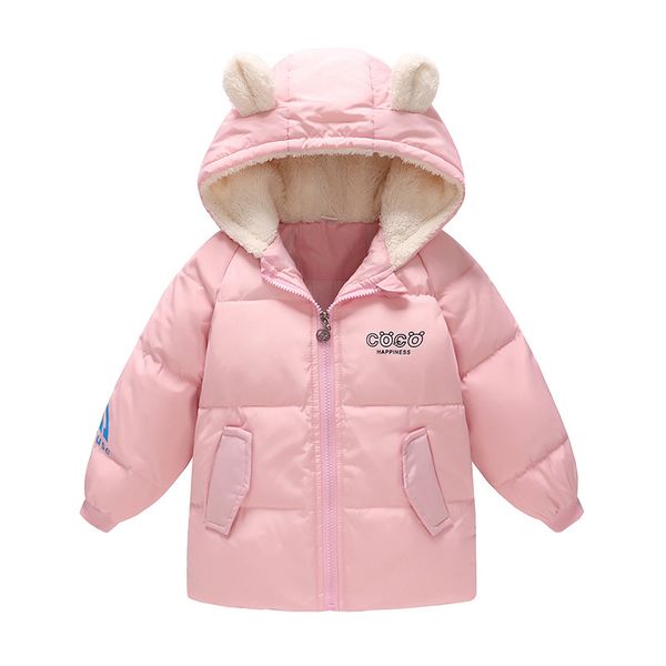 

fall and winter 2009 new korean edition children's down dresses baby boys and girls'wear thickened thermal cap coat tide, Blue;gray