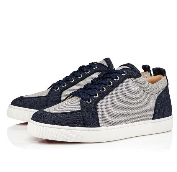 

elegant gentleman rantulow flats wedding,dress,party red bottom luxurious brands sneakers low casual designer men walking with box, Black