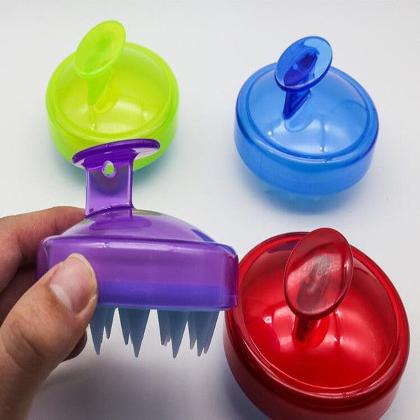 

wash hair comb silicone transparent handle comfortable massage brushes massage head combs nourish hair bath combs wy355q