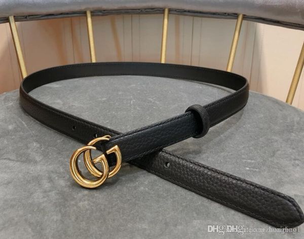 

lady leather double loop needle buckle belt female antique belt fashion casual pure cowhide jeans belt, Black;brown