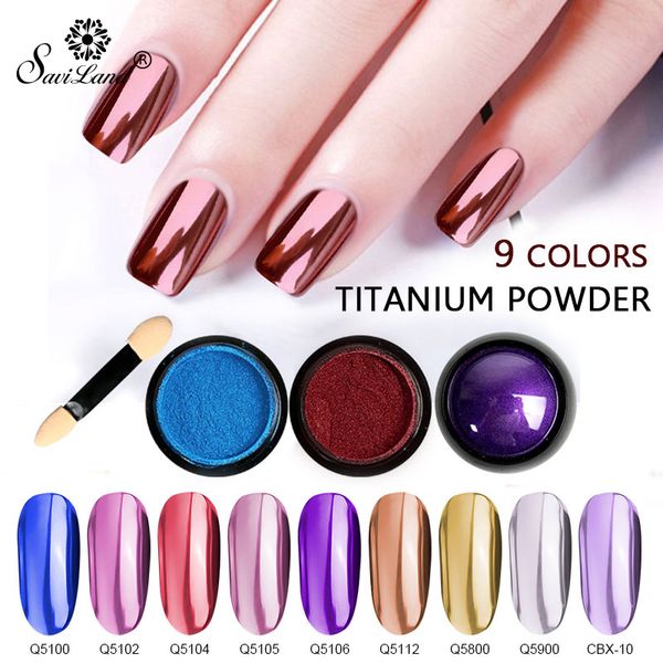 

saviland 0.2g magic mirror rose gold silver black powder nail glitter dust diy manicure nail art gel polish chrome decoration, Silver;gold