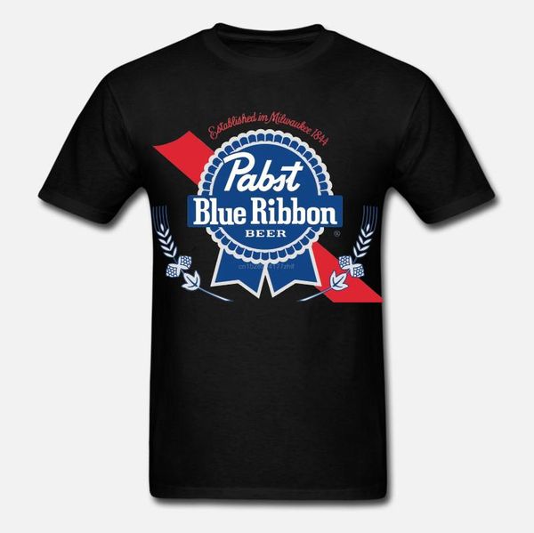 

men t shirt pabst blue ribbon summer basic short (regular and big and tall sizes included) t-shirt women11, White;black