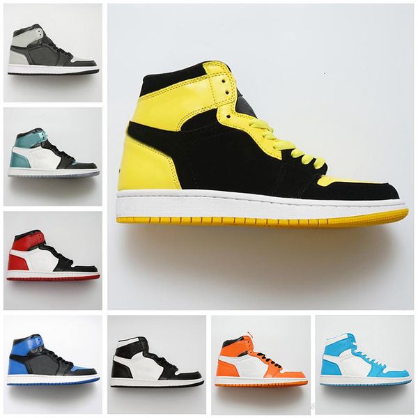 

2019 mens basketball shoes 1s obsidian unc fearless first class flight phantom turbo green 1 backboard sport sneaker trainer size 36-46