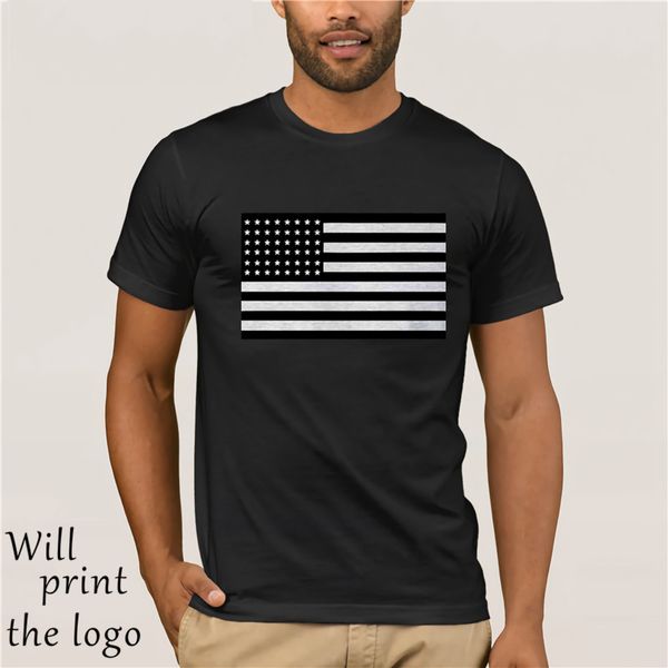 

black us flag t-shirt - funny t shirt retro america fashion marines usa cool casual pride t shirt men new, White;black