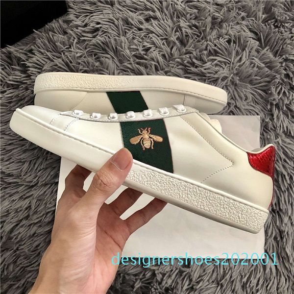 

2019 men women sneaker casual shoes low italy ace bee stripes shoe walking sports trainers chaussures pour hommes d01, Black