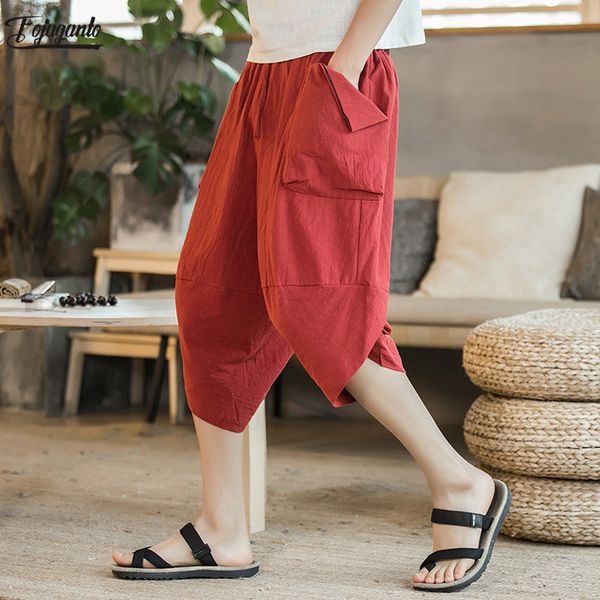 

fojaganto мужская мода обрезанное брюки зима мужской удобные брюки сплошной цвет мужская trend досуг брюки, Black