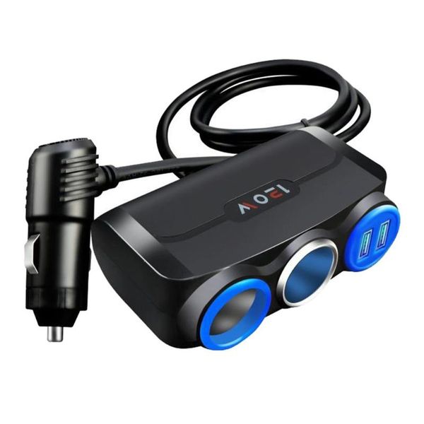 

автомобильного прикуривателя 120w минута два прикуривателя автомобиля dual usb мобильный телефон зарядное устройство универсальный