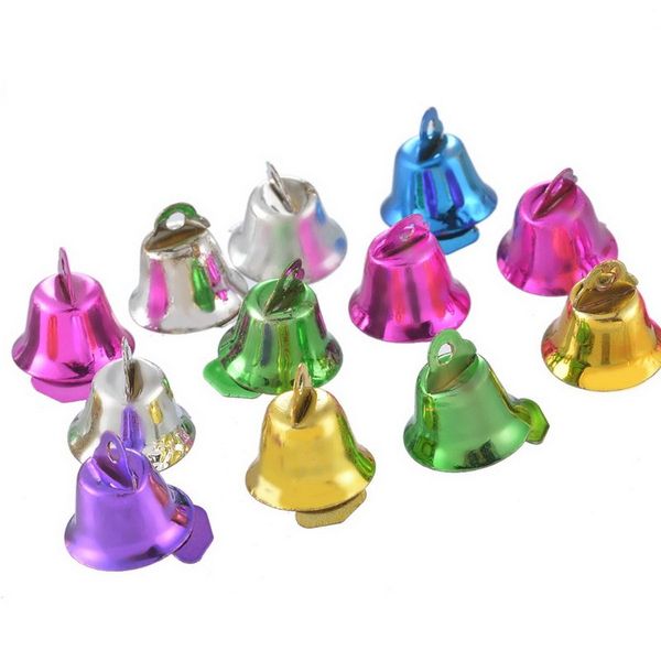 

30pcs iron mixed colors christmas bells colorful christmas party decoration home hanging pendant multicolor gift sell new