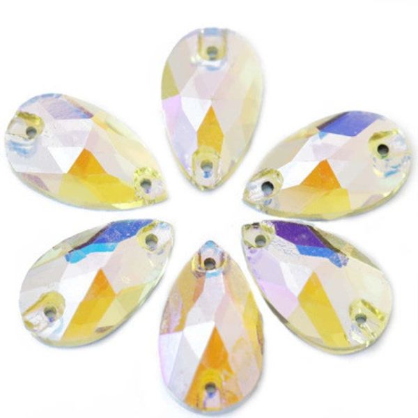 

светло-желтого водослива форма rhinestone кристалл 2 отверстия сыпучие стразы пришивные одежда швейные аксессуары diy ремесла sew-on luxury, Black