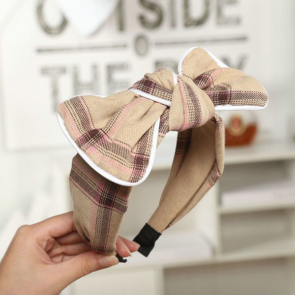 

fabric cloth bow headband beauty gum hair bands for women hair cut style custom hair geyqn, Black;brown