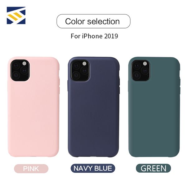 

For iphone 11 pro x xr x max official ca e with logo oft ilicone ca e colorful liquid cover protector plu with retail package