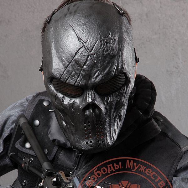 

black god paintball skull full face protection mask for outdoor wargame tactical gear cs war