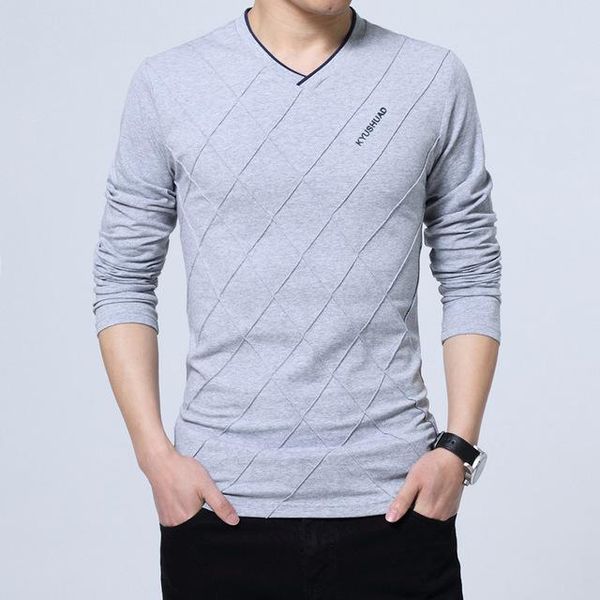 

designer fashion men t-shirt slim fit custom shirt crease long stylish v neck fitness t-shirt tee shirt homme, White;black