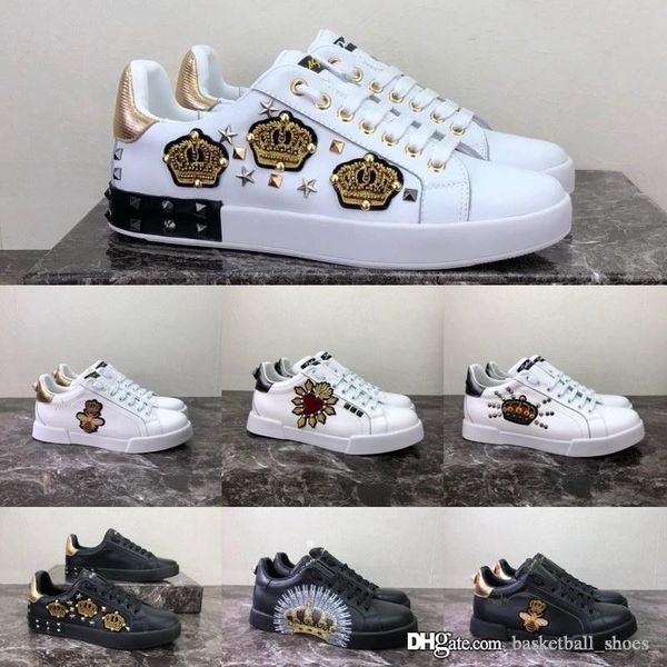 

new dg chaussures couple link embelled platform with stunning luxury fashion casual designer stock x men women shoes sport sneakers size 34, Black