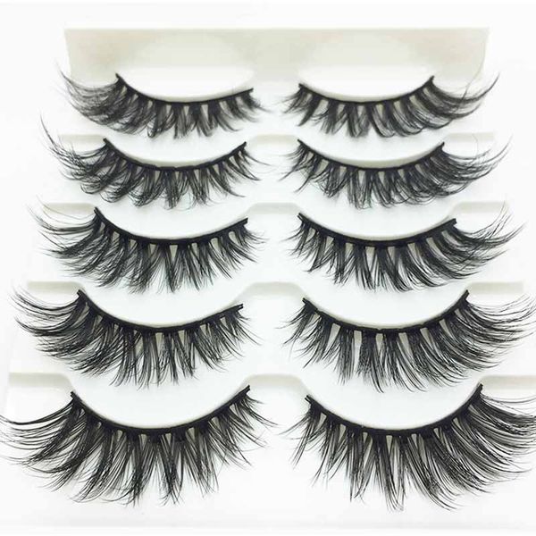 

5 пар ресницы 3d норковые ресницы natural long норка ресницы 1см-1.5см 3d ложные full strip lashes natural