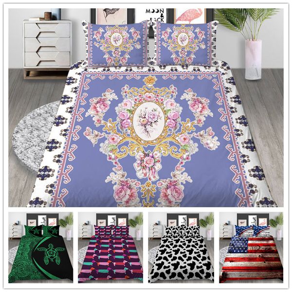 Retro Fashion Bedding Set Twin Full Queen Size Uk Style Comforter